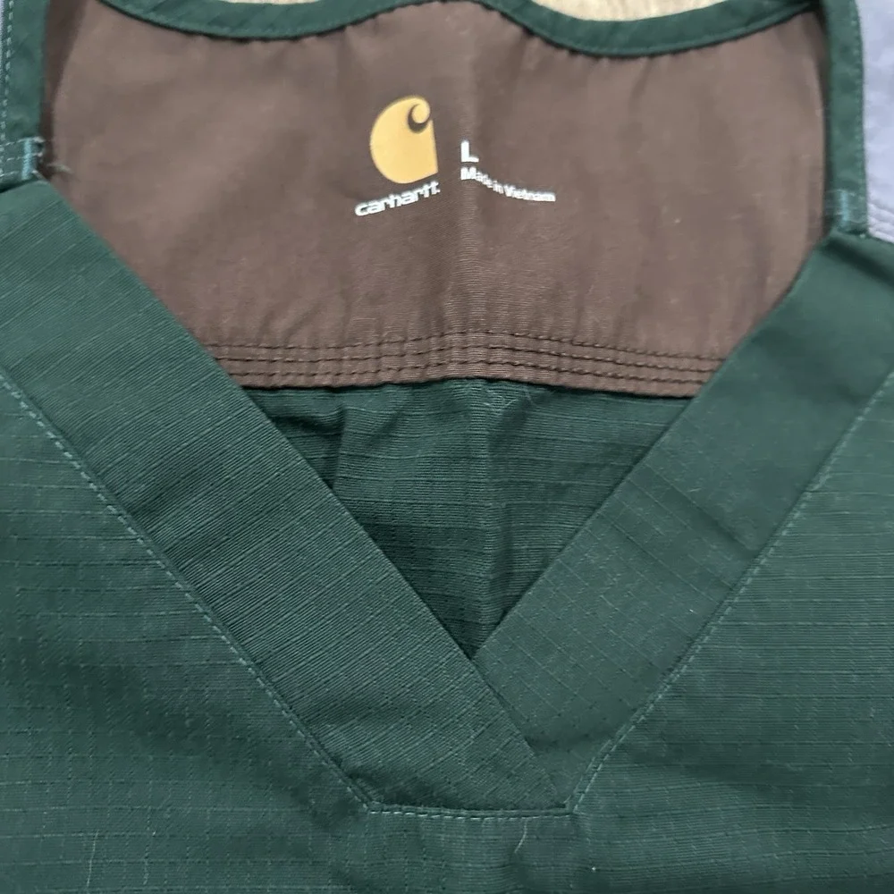 CARHARTT Scrub Set & Extra Top Shirt Size Large Utility Green Work Uniform